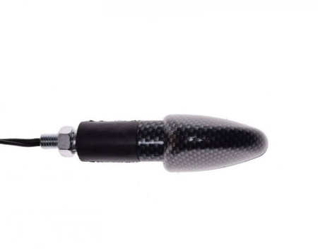 KIERUNKOWSKAZ CARBON BIAŁE SZKŁO DIODY LED