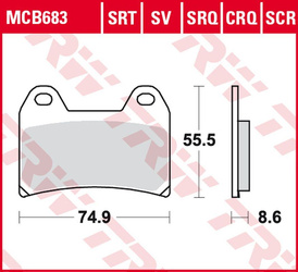 Klocki hamulcowe kh244 carbon racing aprilia rs 250 '97-, rsv 1000 mile/r '98-'00, ducati 748/800/900/916/996 '97-'03, ktm smc 625/660/lc4 6