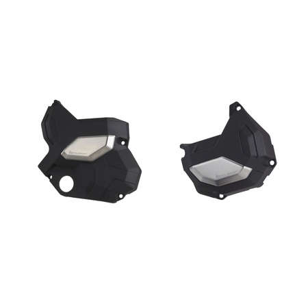 Zestaw osłona pokrywy (dekla) alternatora oraz osłona pokrywy sprzęgła kawasaki z 650 '17-22' kolor czarny (8485500001+8485600001)