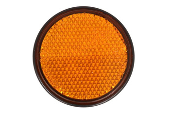 ŚWIATŁO ODBLASKOWE OKRĄGŁE KOLOR POMARAŃCZOWY (8163)