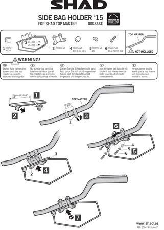 Stelaż sakwy bocznej Shad SR do Zontes G1 GK 125