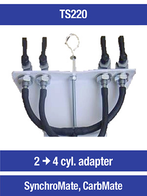 OPTIMATE TECMATE ADAPTER DO SYNCHRONIZATORÓW GAŹNIKA SYNCHROMATE ORAZ CARBMATE Z 2 NA 4 CYLINDRY