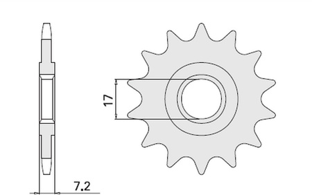 Zębatka przednia 600 13 aprilia 50 (4020-13)