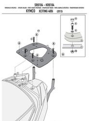 stelaż kufra centralnego kymco xciting 400i (13-15) ( z płytą monokey )