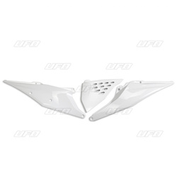 Boczki tylne ktm sx/sxf(sx-f) 125/150/250/350/450 '19-'22, exc 125 '20-'21, exc/excf(exc-f) 150/250/300/350/450/500 '20-2023 z pokrywą filtra powietrza i otworami wentylacyjnymi kolor biały