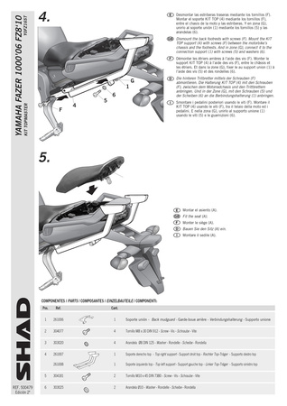 Stelaż kufra tylnego Shad do Yamaha Fazer 1000 - FZ1