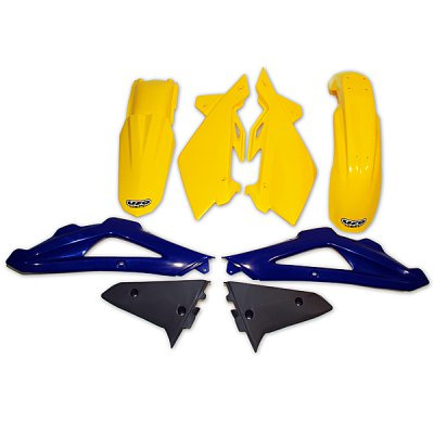 Komplet plastików husqvarna tc 125/250 '05-07 kolor oem (żółty/niebieski/grafitowy) (hu602e999)