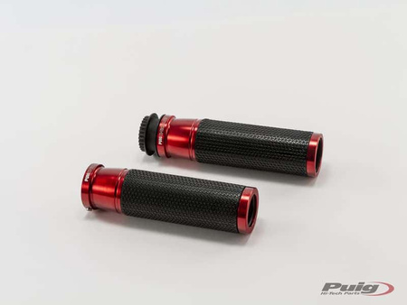 Manetki / gripy hi-tech ascent (dł. 123mm) puig do kawasaki kle500 91-97 czerwone
