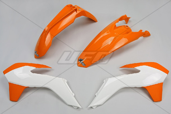 komplet plastików ktm exc '14-'16, kolor oem '15-'16 (pomarańczowy/biały) (kt516e999w)