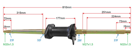 Oś Tylnap Power Force Atv 200