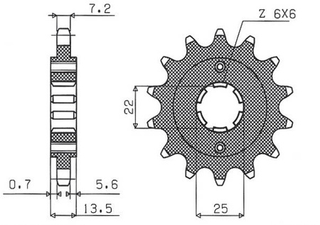 Zębatka przednia 293 15 honda xl 600v '87-'88 (pd06) (jtf293.15) (łańc. 525) (29315jt)