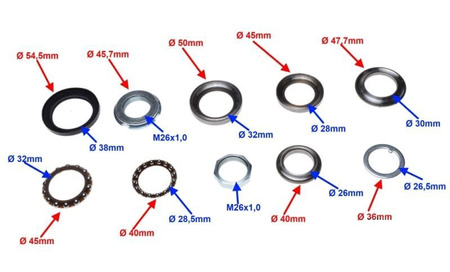 Łożyska kierownicy Romet Ogar 900
