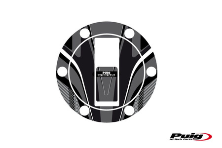 Osłona wlewu paliwa puig do aprilia shiver 900 17-22 - na 6 śrub (wzór radikal) szara