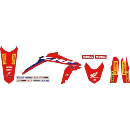 Komplet naklejek (oklein) honda crf 250 '22-'23, crf 450r '21 replica team hrc 20/21 kolor czerwony biały niebieski