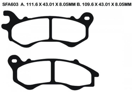KLocki hamulcowe do skutera Peugeot Honda Django 50 125 Honda PCX