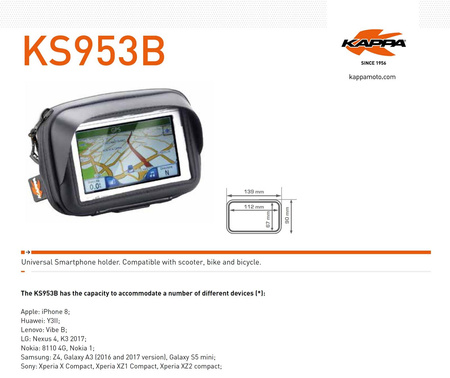 torba na gps / smartphone 4,3' z mocowaniem na kierownicę - - - std cena 189,-