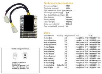Dze regulator napięcia kymco xcting 250/500 '06-11 (esr921)