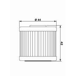 Filtr oleju kymco 125/150/200/300 skutery (hf566) (50)