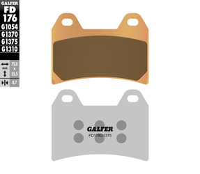 Klocki hamulcowe kh244 (złote) spiek metaliczny sport