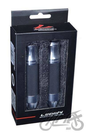 Manetki motocyklowe srebrne CNC kierownica 22mm