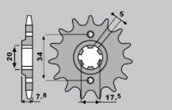 Zębatka przednia 279 14 18nc nsr 125/ vt 125 (jtf327.14) (łańc. 520)