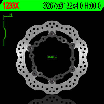 Tarcza hamulcowa przód yamaha x-max 125/250 '05-'15, majesty 400 '04-'13, t-max 500/530 '08-'15 (pływająca)  (267x132x4) (5/6x8,5mm) wave
