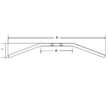 Kierownica stalowa 22mm dragbar medium kolor czarny