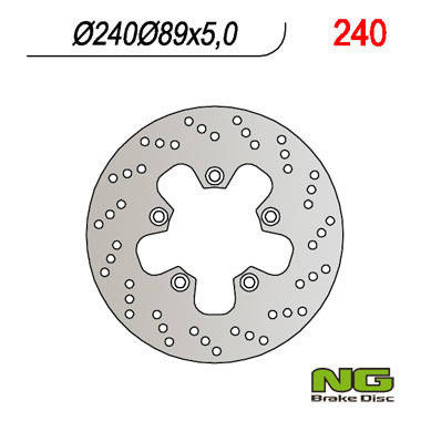 Tarcza hamulcowa tył suzuki gsf/gsr/sv/rf (240x89x5) (5x10,5mm)