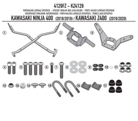 stelaż kufra centralnego kawasaki ninja z 400 (19-20) (bez płyty)