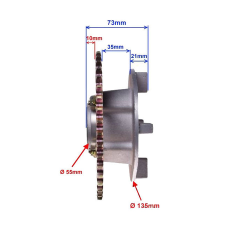 Zębatka tył 43Z 428H do Shineray Xy150-17