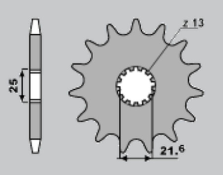 Zębatka przednia 429 16 suzuki gsx 1100f '90-'96, gsx-r 1100 '89-'00, rf 900rr '94-'00