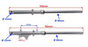 Amortyzatory przednie do motocykla Yamaha YBR 125 długość 765 mm