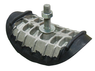 Trzymak opony aluminiowy z gumą 2,50'