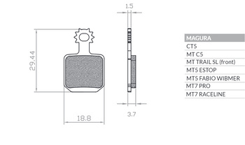Klocki hamulcowe rowerowe sinter spiekane metaliczne mtb / szosa / elektryk
