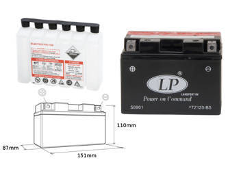 Landport akumulator ytz12s-bs 12v 11ah 150x87x110 (gtz12s) bezobsługowy - elektrolit osobno (4) ue2019/1148