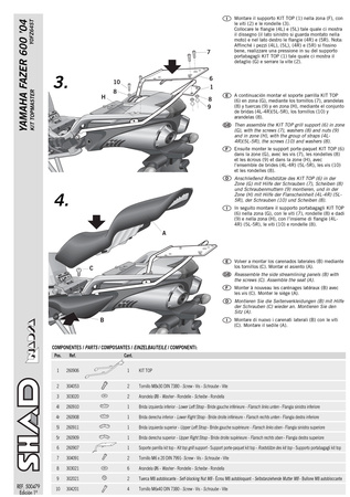 Stelaż kufra tylnego Shad do Yamaha Fazer FZ6 N/S 600