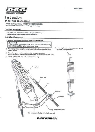 Ściągacz sprężyny amortyzatora tył kpl Twin-Shock