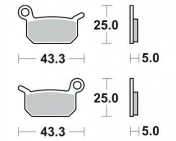 Klocki hamulcowe KH325 Sinter Offroad przód/tył KTM SX 50 65 Husqvarna