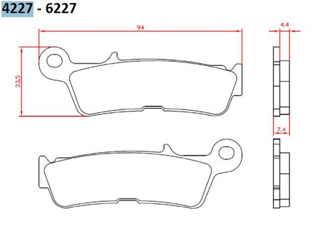 Klocki hamulcowe spiek metaliczny (złote) yamaha yz 450 '20-, przód (ft 4227)