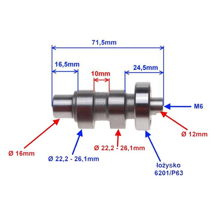 Wałek rozrządu do Piaggio Zip 50 4T