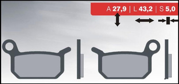 Klocki hamulcowe kh325 (ktm 50/65sx) (ft 3032)