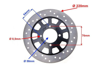 Tarcza hamulca motocykl romet Ogar 900 220 mm