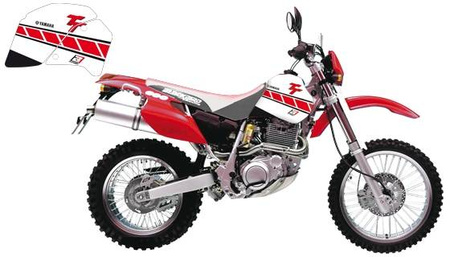 Komplet naklejek (oklein) yamaha tt 350 '87-'96 dream 3 kolor biały/czerwony