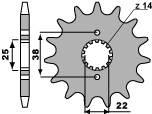 Zębatka przednia 728 14 18nc (łańc. 530) cagiva elefant 750 87-89
