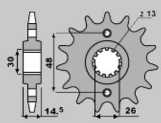 Zębatka przednia 2047 15 (133215jt) honda cb 750f seven fifty  '92-'03