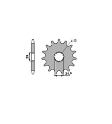 Zębatka przednia 564 17 suzuki dl 650 '04-'20, gsf 650 bandit '07-'15, sv 650 '99-'10 (+2) (56417jt) (łańc.525)