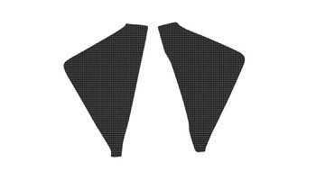 Komplet naklejek (oklein) na puszkę filtra suzuki rmz 250 '06-'09 (carbon look)