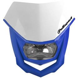 Polisport lampa przednia model halo (żarówka halogenowa) kolor biały/niebieski