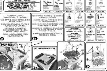 stelaż kufra centralnego suzuki dl 650 v-strom (04-11), dl 1000 v-strom (02-11) ( z płytą monokey ) - zamienny z k528-2