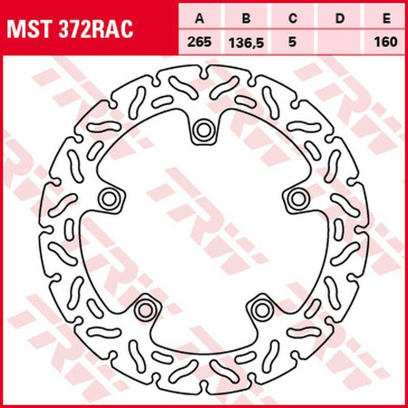Tarcza hamulcowa tył bmw f 650/800gs/adv '08-' f 700gs '13-, f 800r '09-, f 750/850gs '18-, s 1000xr '15-'19, k 1200r/s '05-'09, r 1200gs/ad